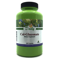 Daily Manufacturing Calcium Gluconate bottle with neutral, easy absorption formula.