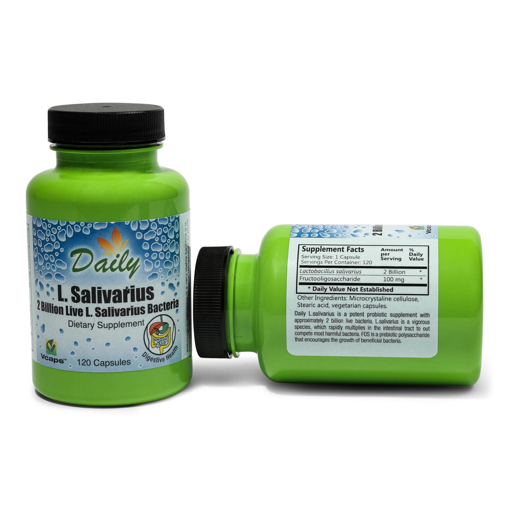 Label notes 100 mg FOS for added prebiotic support.