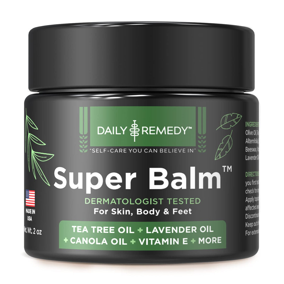 Daily Remedy Tea Tree Oil Extra Strength Super Balm for athletes foot soothes irritation.