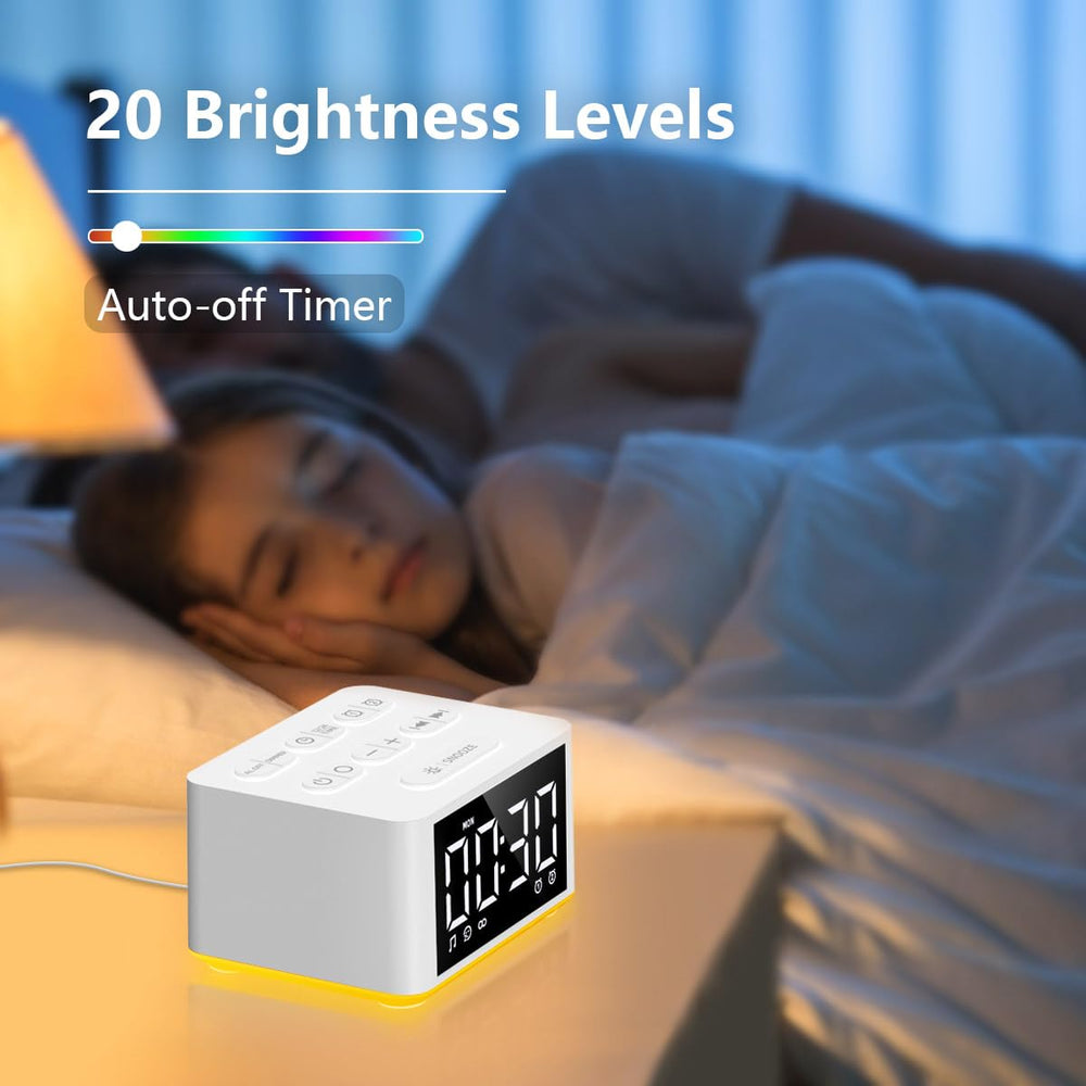 DailyBody 32 volume levels for gradual wake-up and quiet sessions.