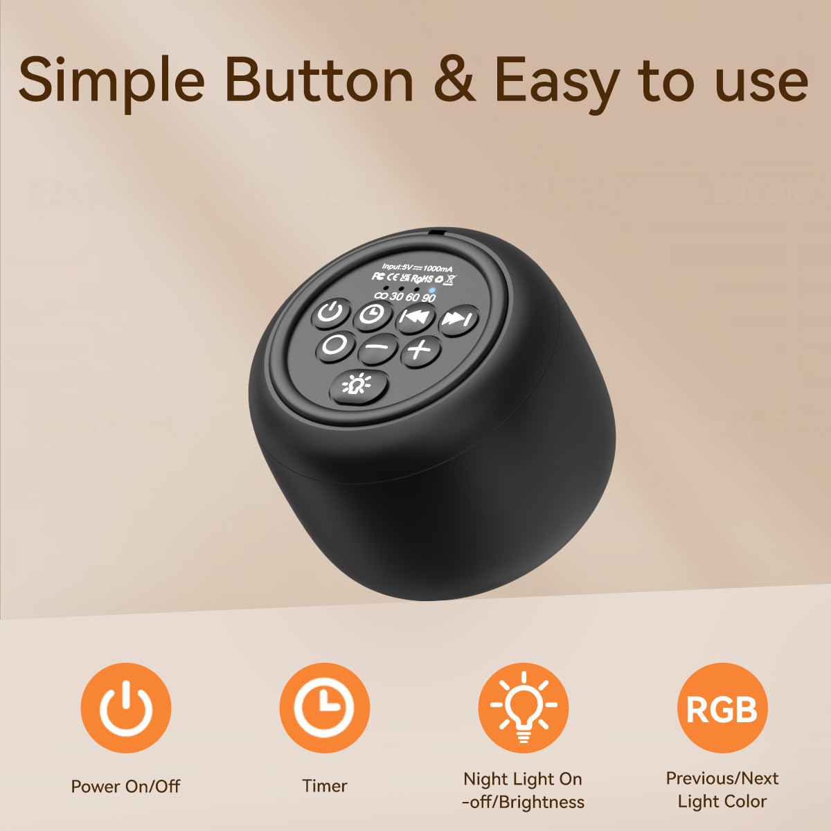 DailyBody portable sound machine with USB-C charging and long battery life