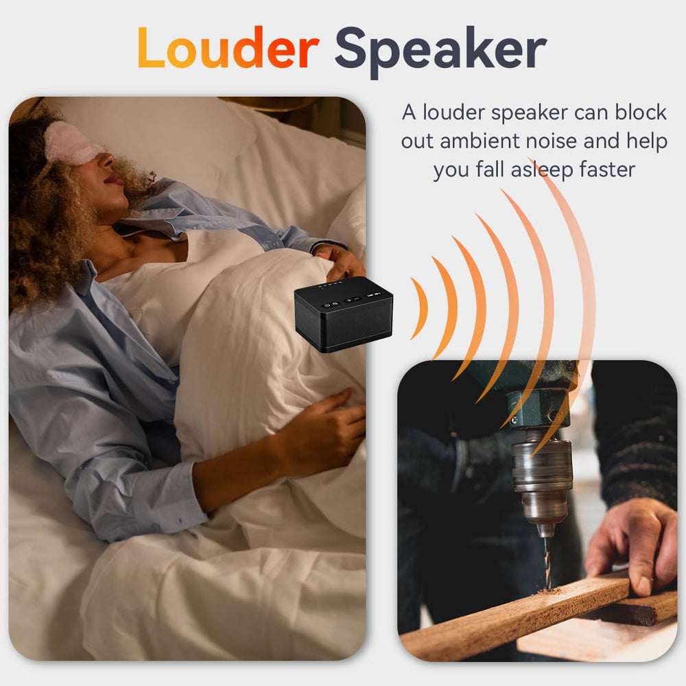 DailyBody sound machine with 36 volume levels to tailor noise masking.