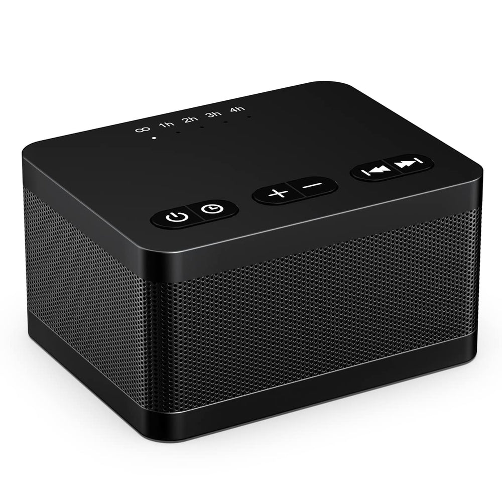 DailyBody sound machine compact design on a nightstand for easy relaxation.