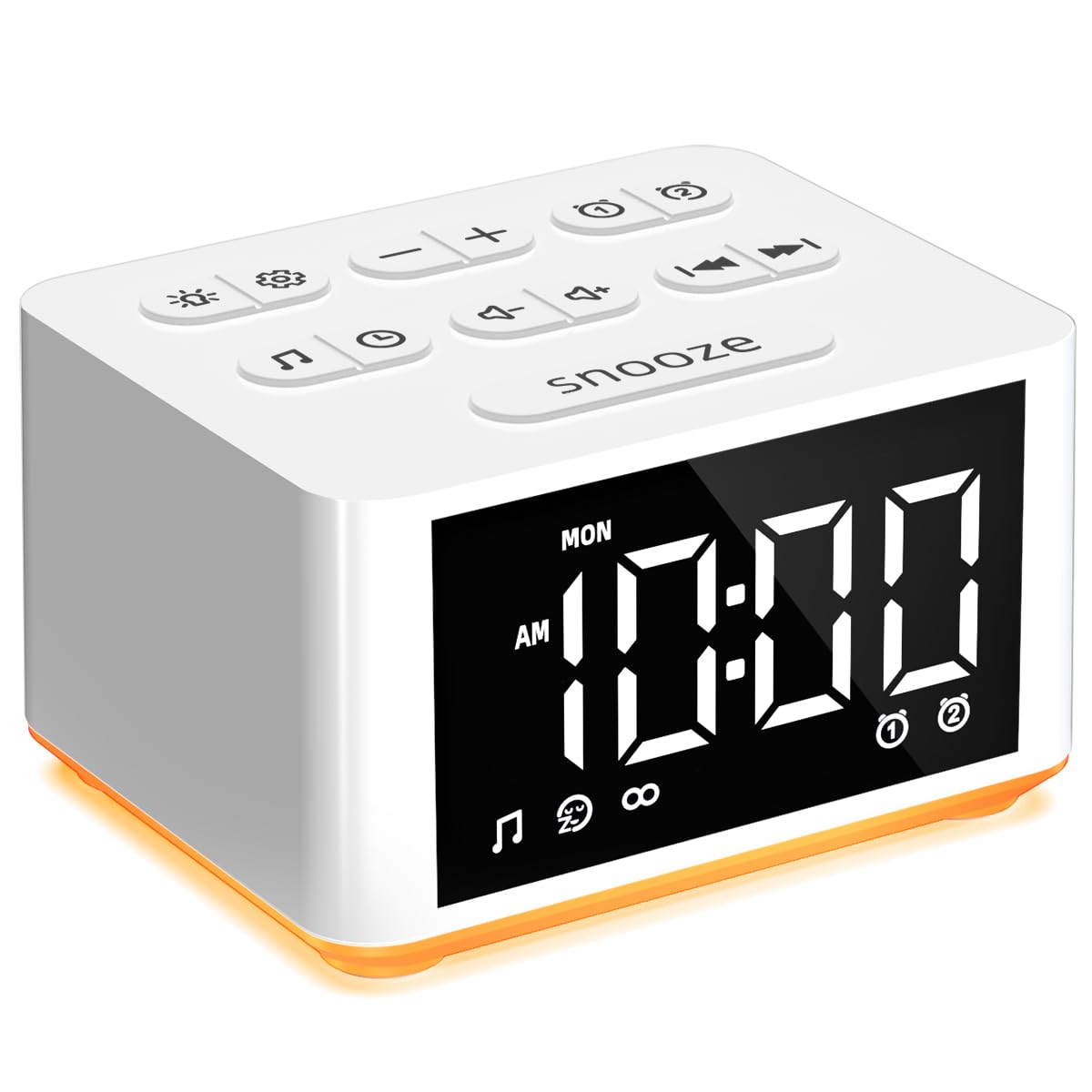 DailyBody sunrise alarm feature gently wakes you with soft light.