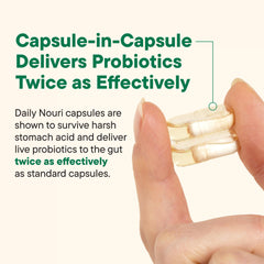 Daily Nouri vegan Ahiflower Oil capsule emphasizes plant-based omega