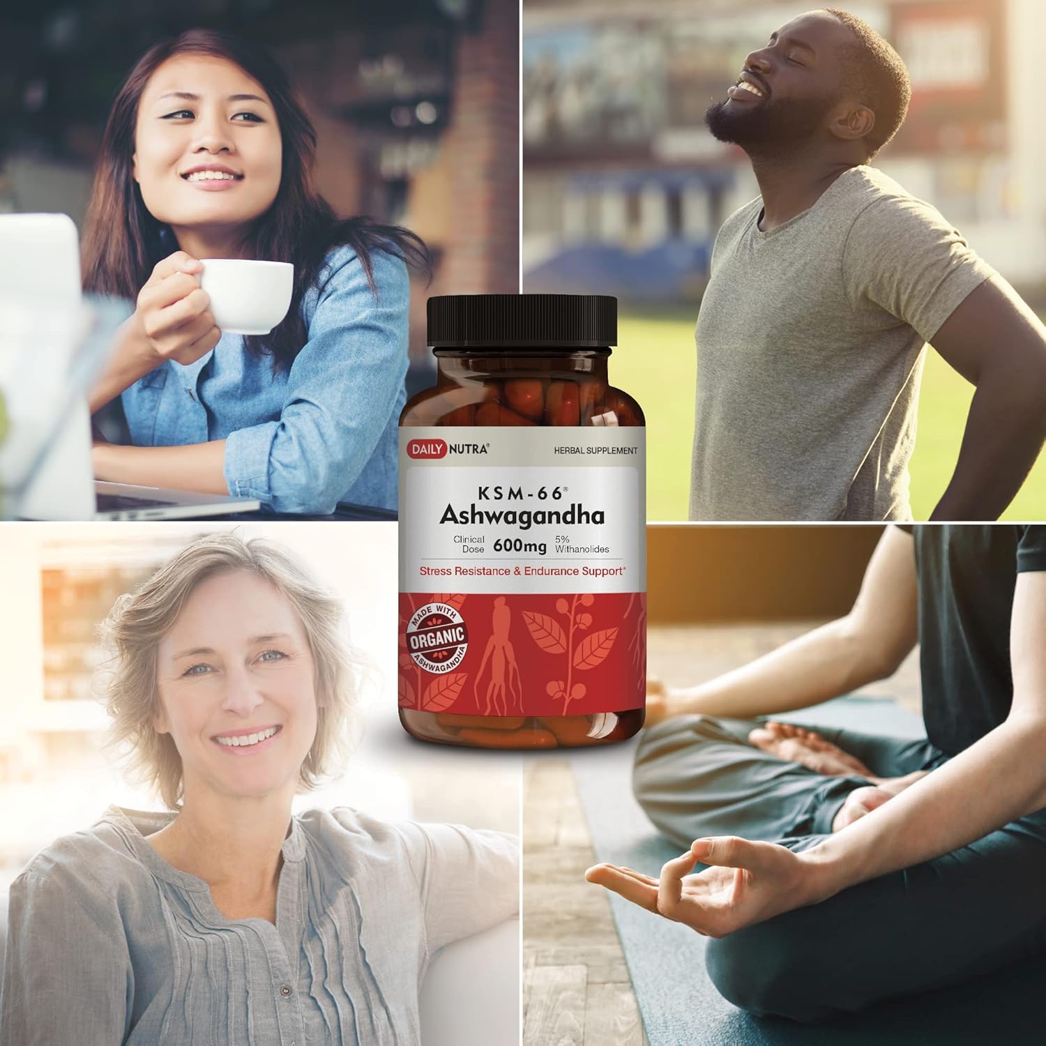 Bioperine inclusion boosts absorption in DailyNutra KSM-66 formula.