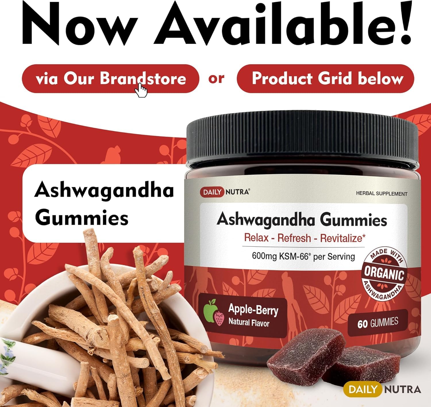 DailyNutra KSM-66 capsule on workout setup suggests athletic support.