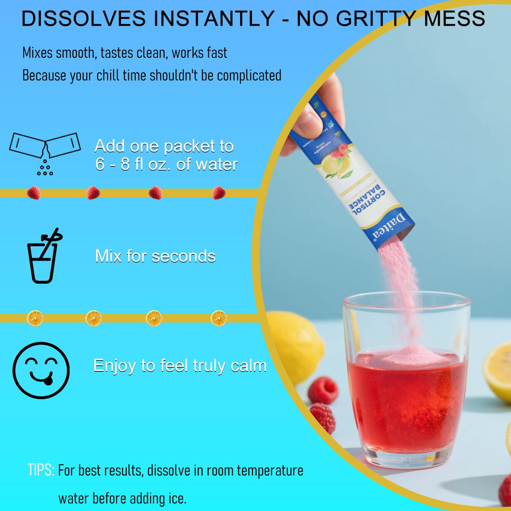 Daitea Calm On-The-Go packaging shown in bag for travel calm.