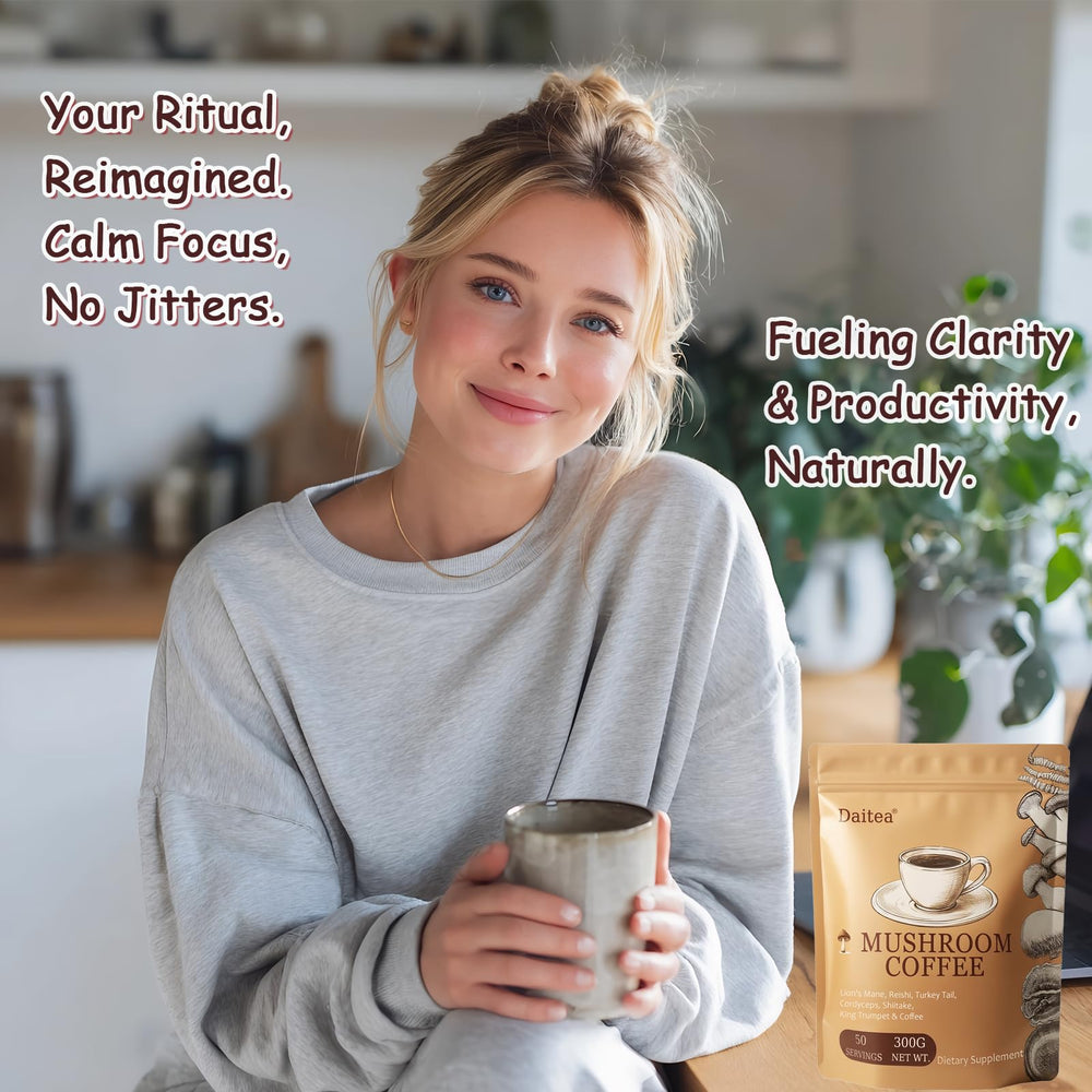 Daitea Arabica beans image signals premium, low-acid coffee base.