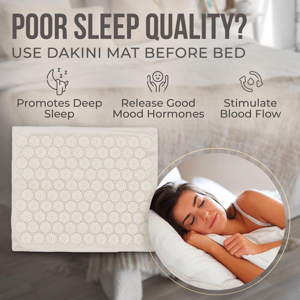 Dakini neck pillow supports posture while easing tension during a calming session.