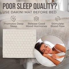 Dakini neck pillow supports posture while easing tension during a calming session.