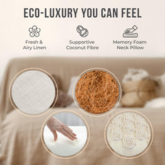 Dakini premium linen acupressure set in roll-up form for travel