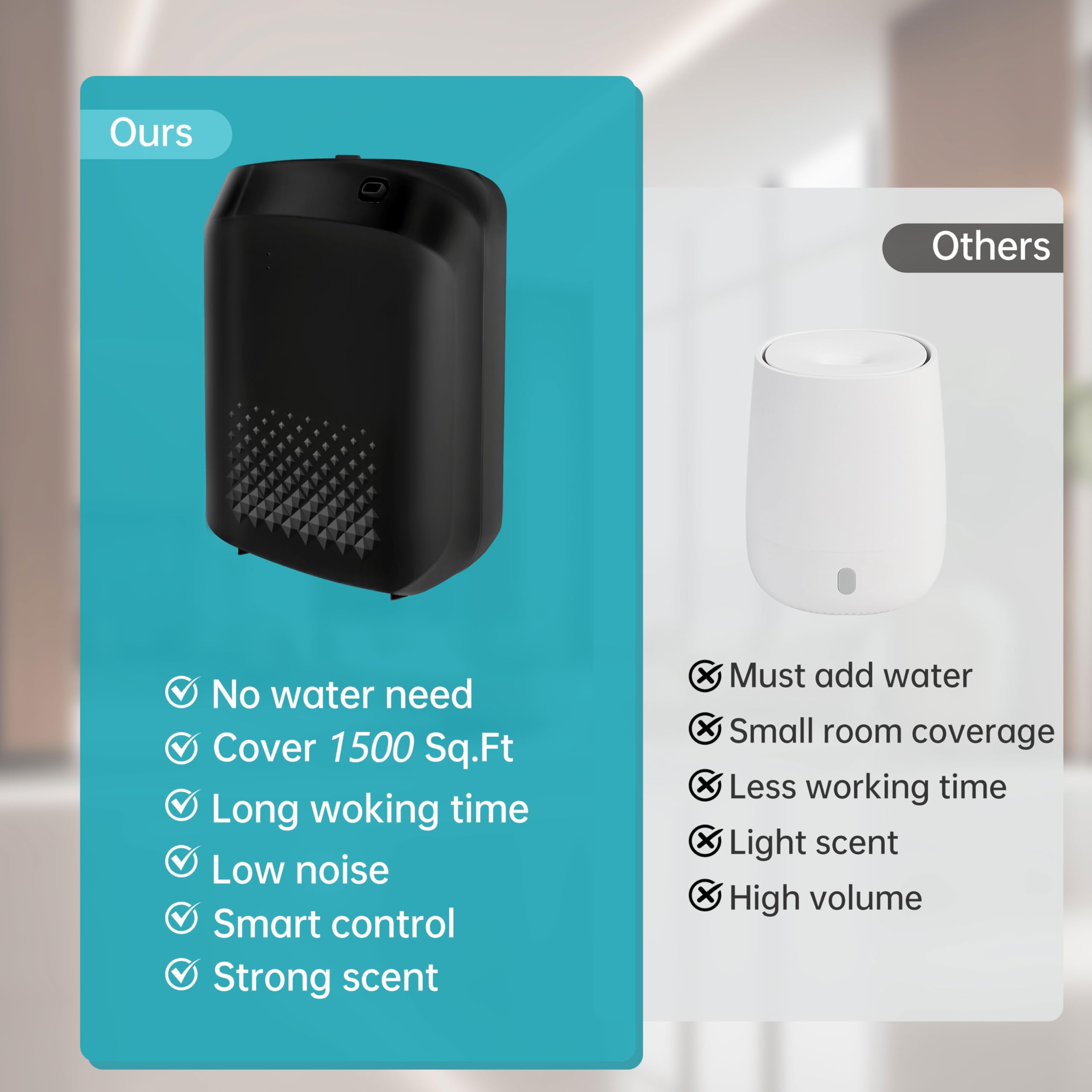 DAKISTF quiet operation close-up demonstrates near-silent performance for bedrooms.