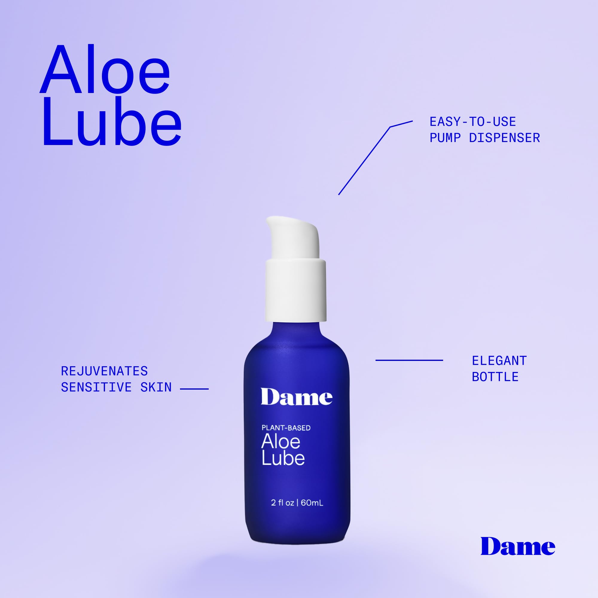 Dame Aloe Lube seguro para látex y condones de poliisopreno.