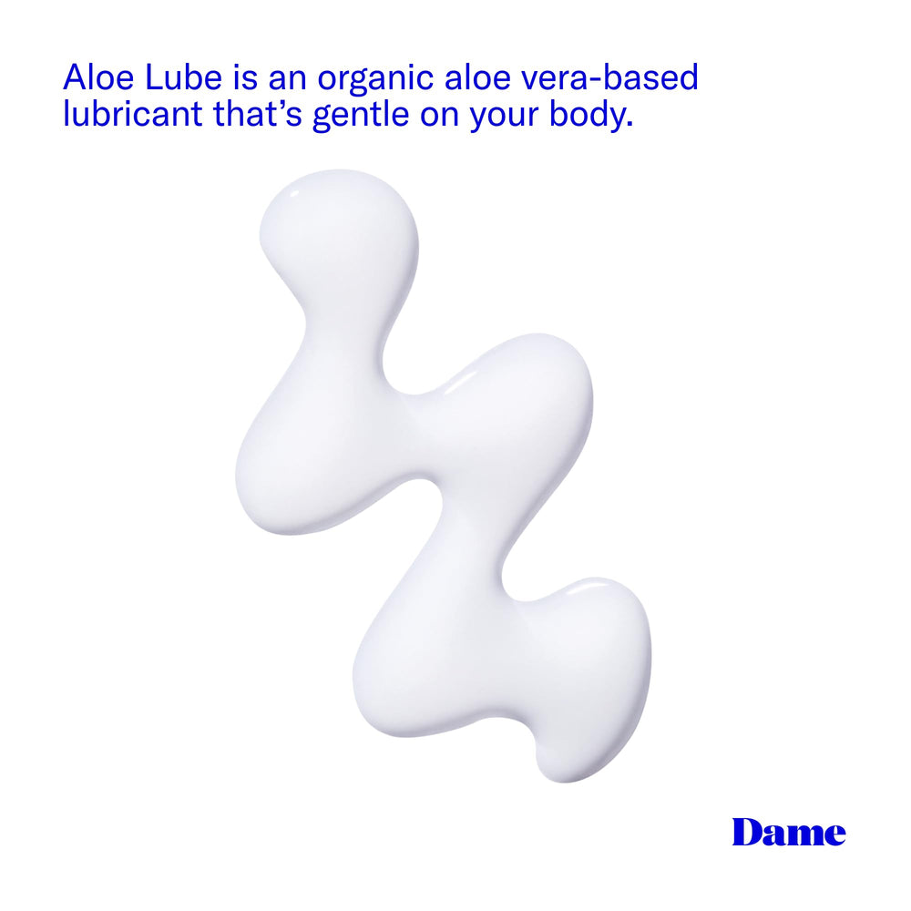 Dame Aloe Lube apto para juguetes: deslizamiento agradable y seguro.