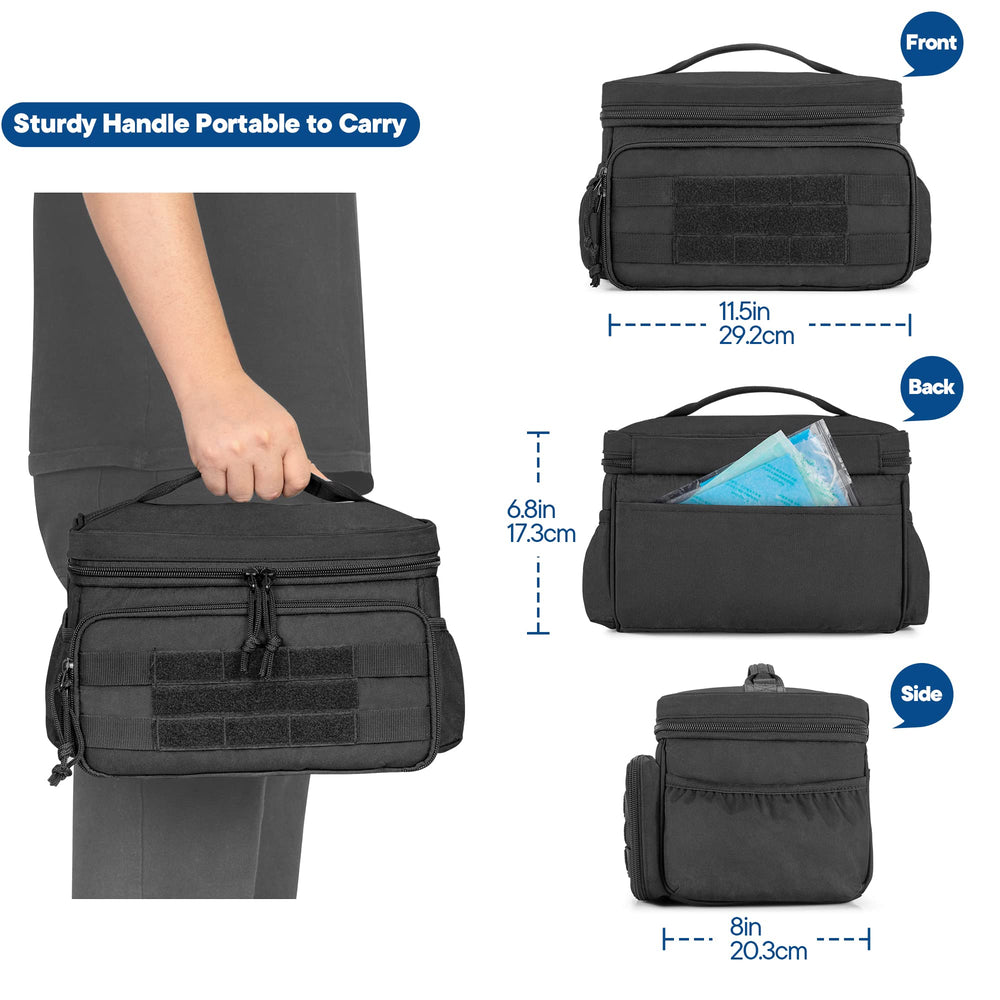Damero small medicine storage bag mesh pockets feature helps quick access to essentials.