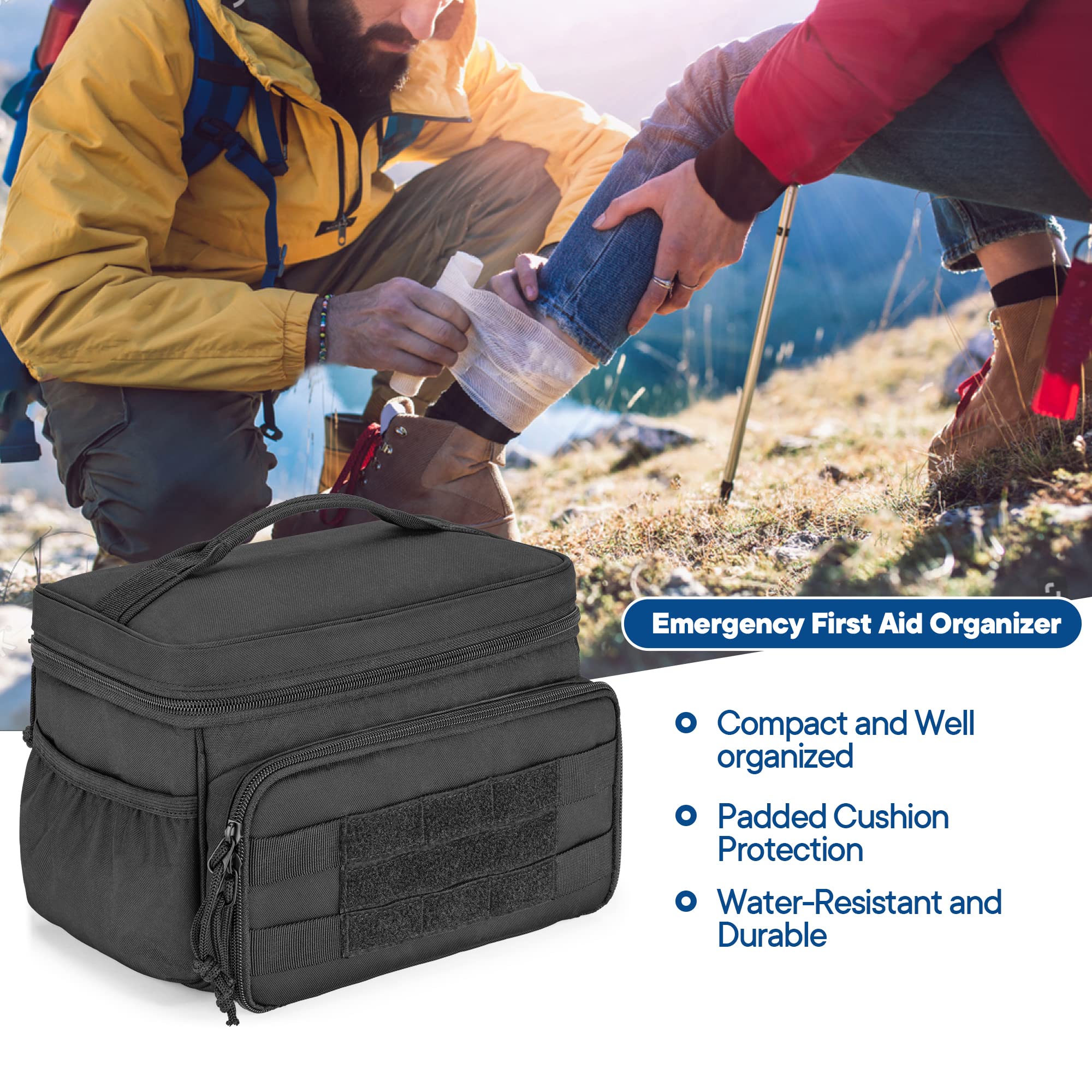 Damero small medicine storage bag two-way zipper enables faster retrieval in emergencies.