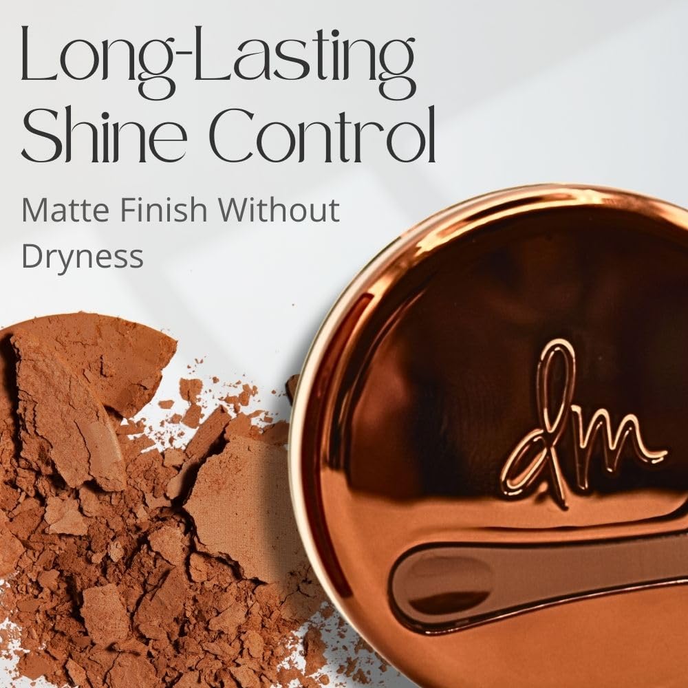 Close-up of Danessa Myricks Yummy Skin Blurring Balm Powder balances oils for a matte look.