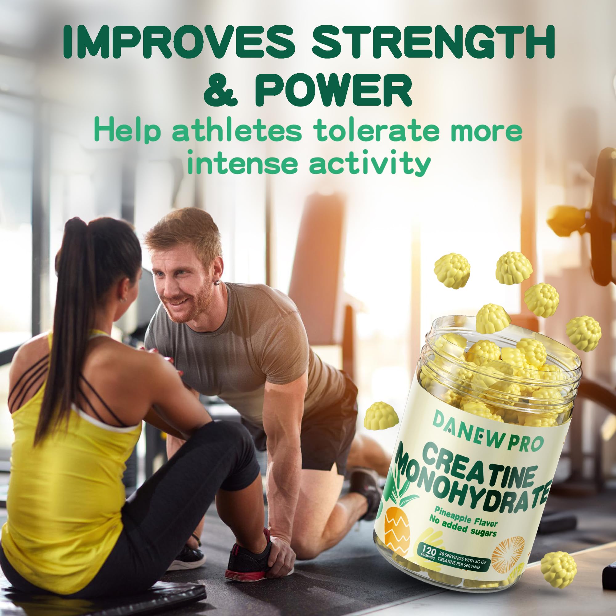 Individual gummy texture visible for easy consumption on the go.