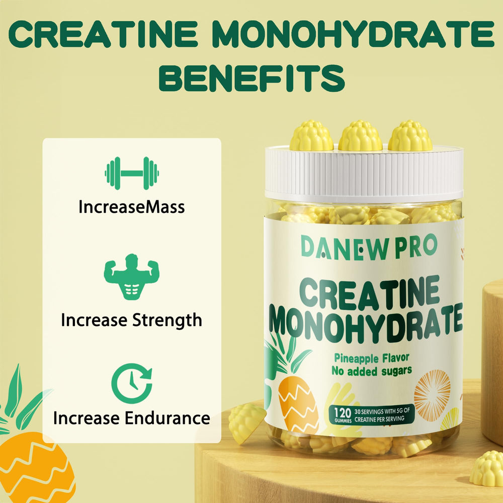 Close-up of pineapple-flavored gummies ready to take pre-workout.