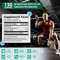 DANEW Pro creatine gummy blueberry serving-dose pack for quick consumption.