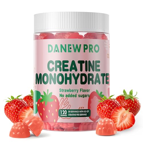 DANEW Pro Creatine Gummy serving of four gummies highlights easy dosing