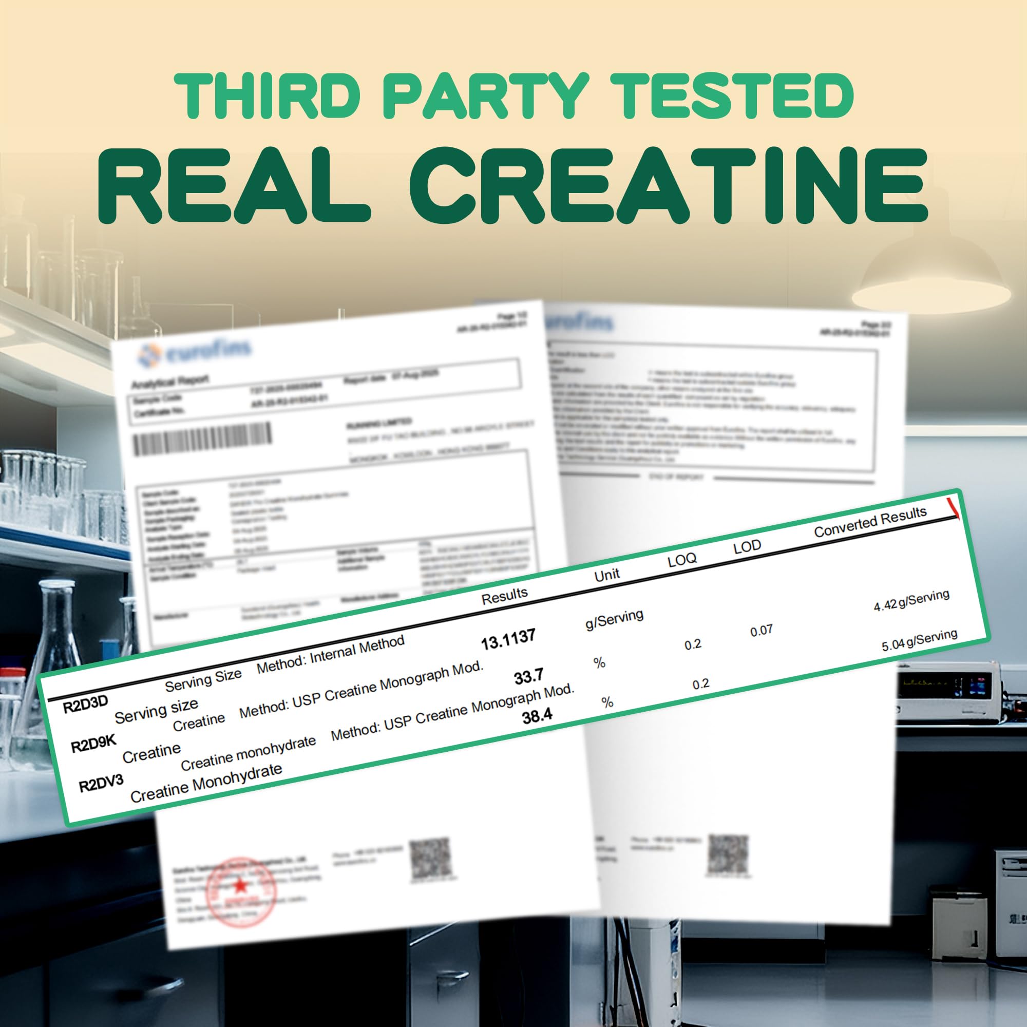 DANEW Pro Creatine Gummy serving plate with three gummies