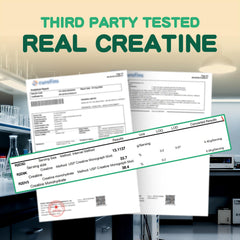 DANEW Pro Creatine Gummy serving plate with three gummies