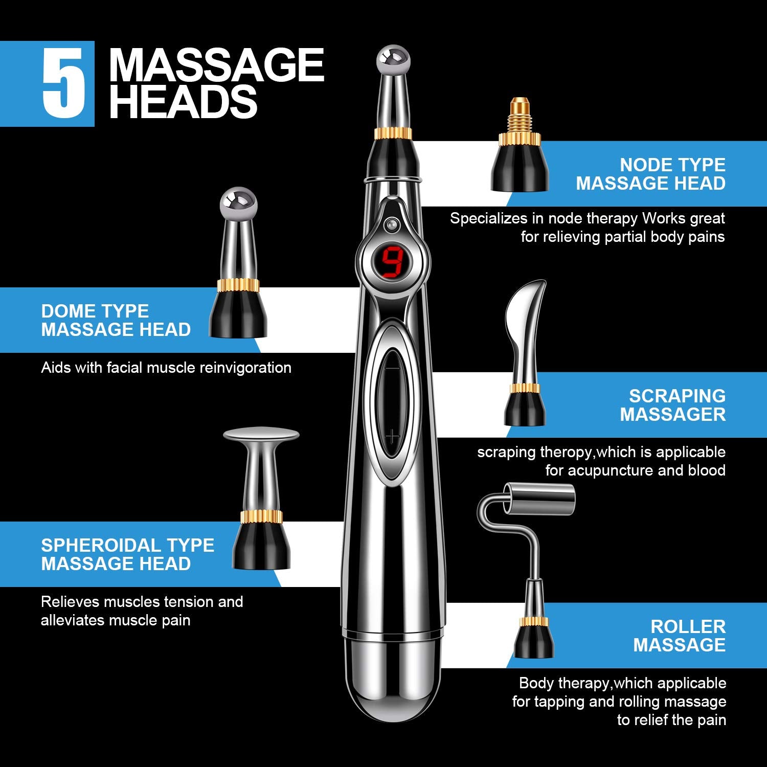 Dangshan 5-in-1 acupuncture pen in-arm use for targeted relief