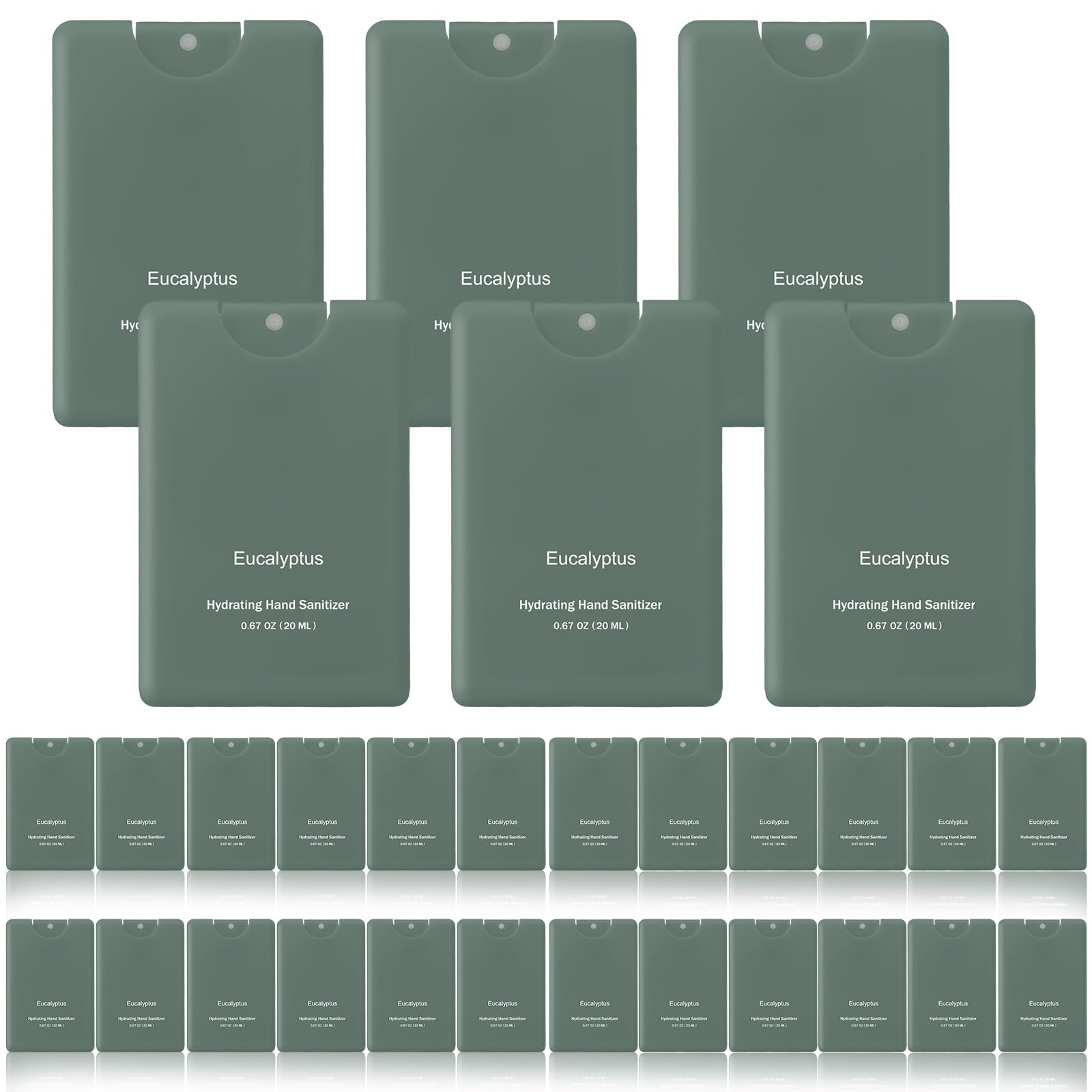 Dansib 24-pack dark green hand sanitizer sprays shown in bulk, ideal for gifts