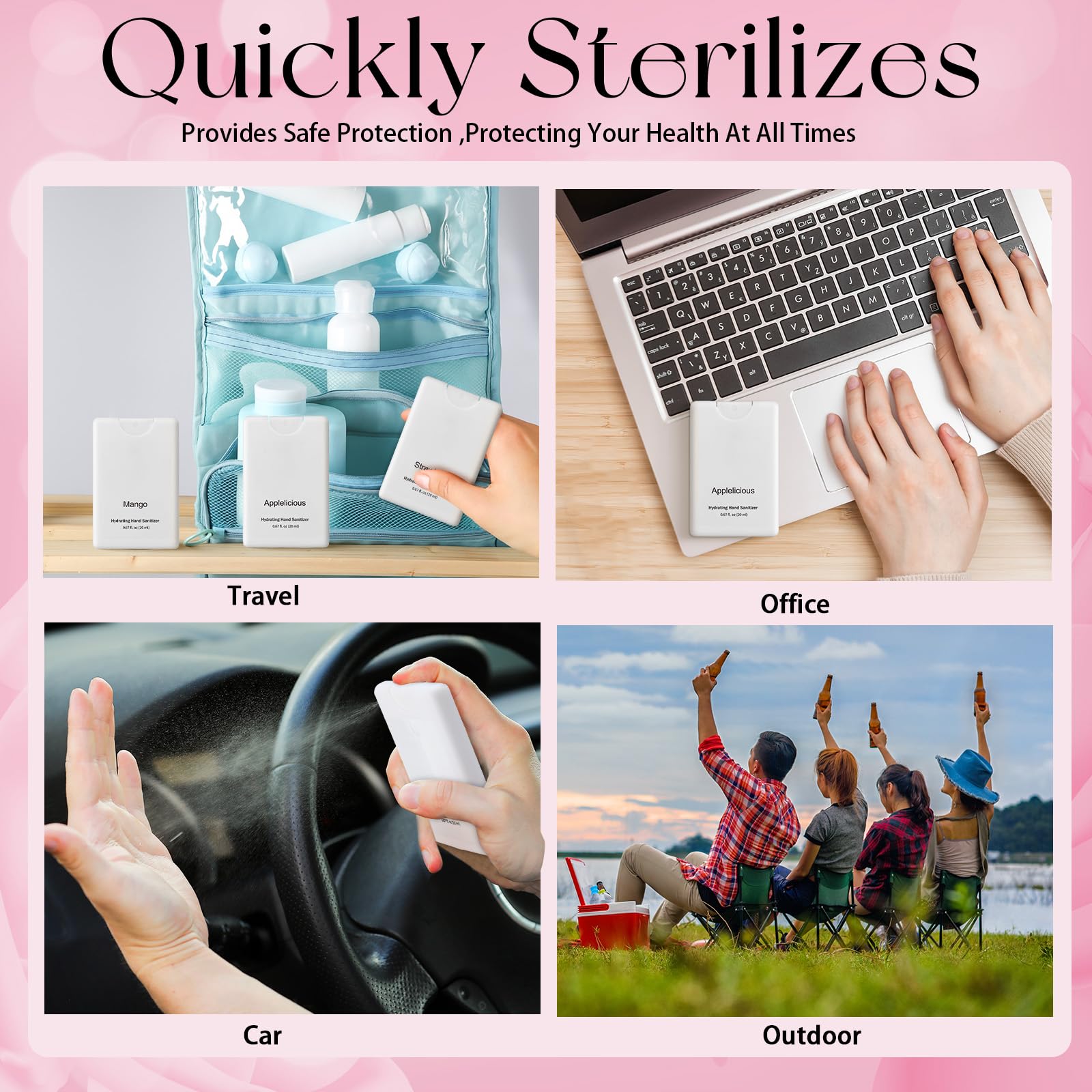 Dansib bulk scent-variety hand sanitizer trio for daily use and gifting