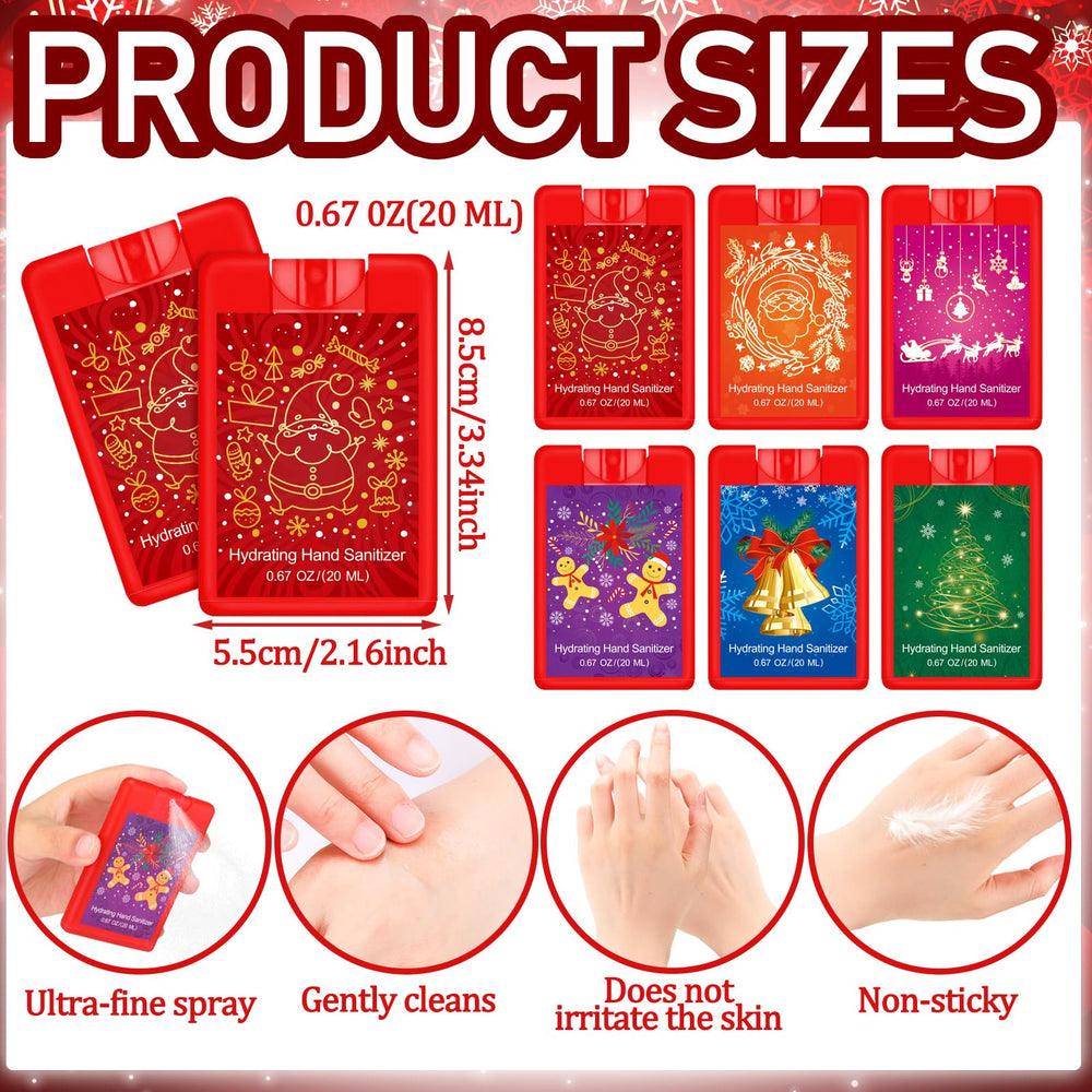 Dansib Christmas hand sanitizer spray packaging, ideal for gifting and stocking stuffers