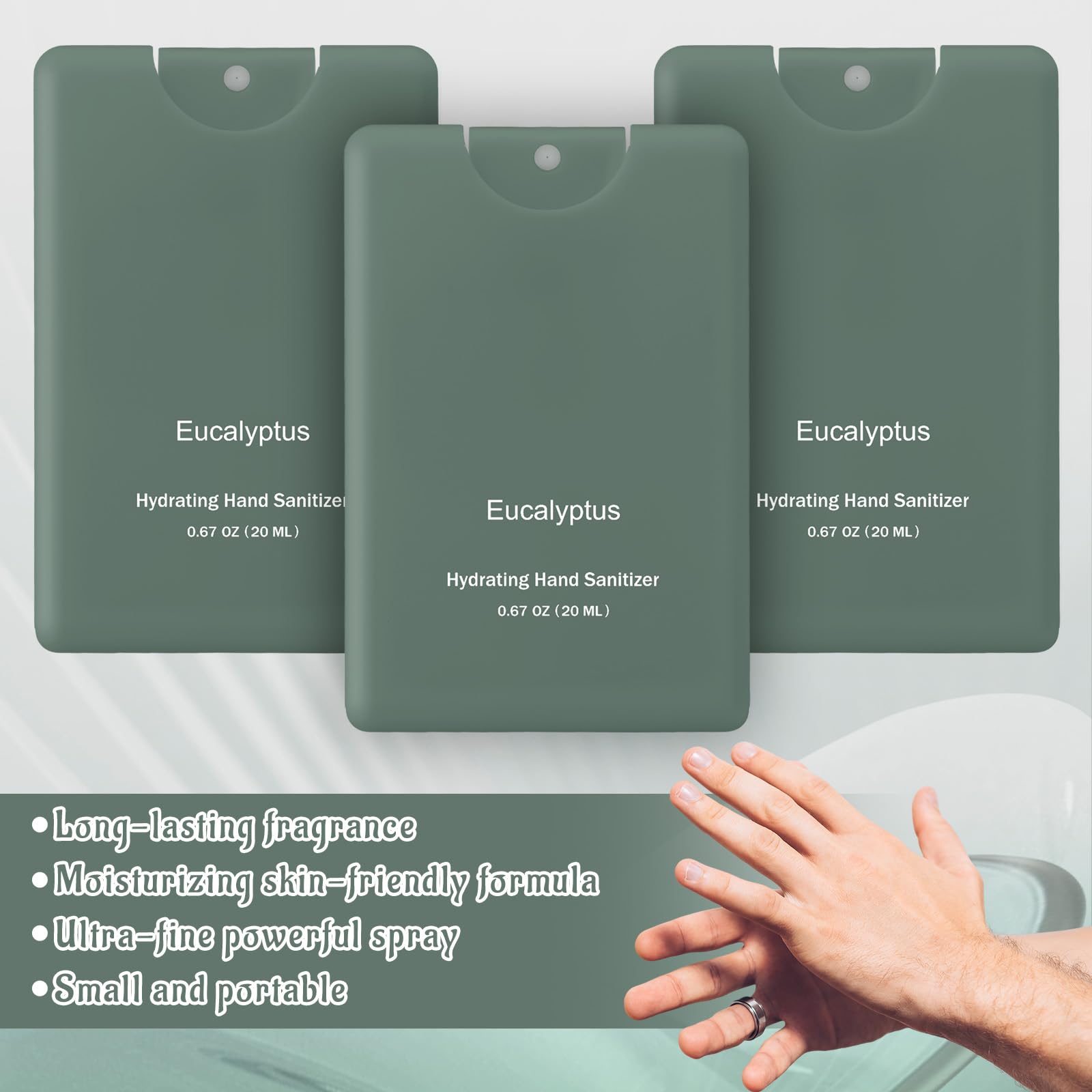 Closeup of Dansib dark-green 20ml bottle for on-the-go protection