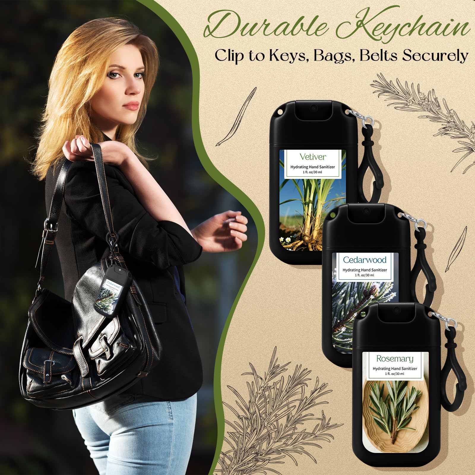 Dansib pocket-size sanitizer design neatly fits in a bag or pocket