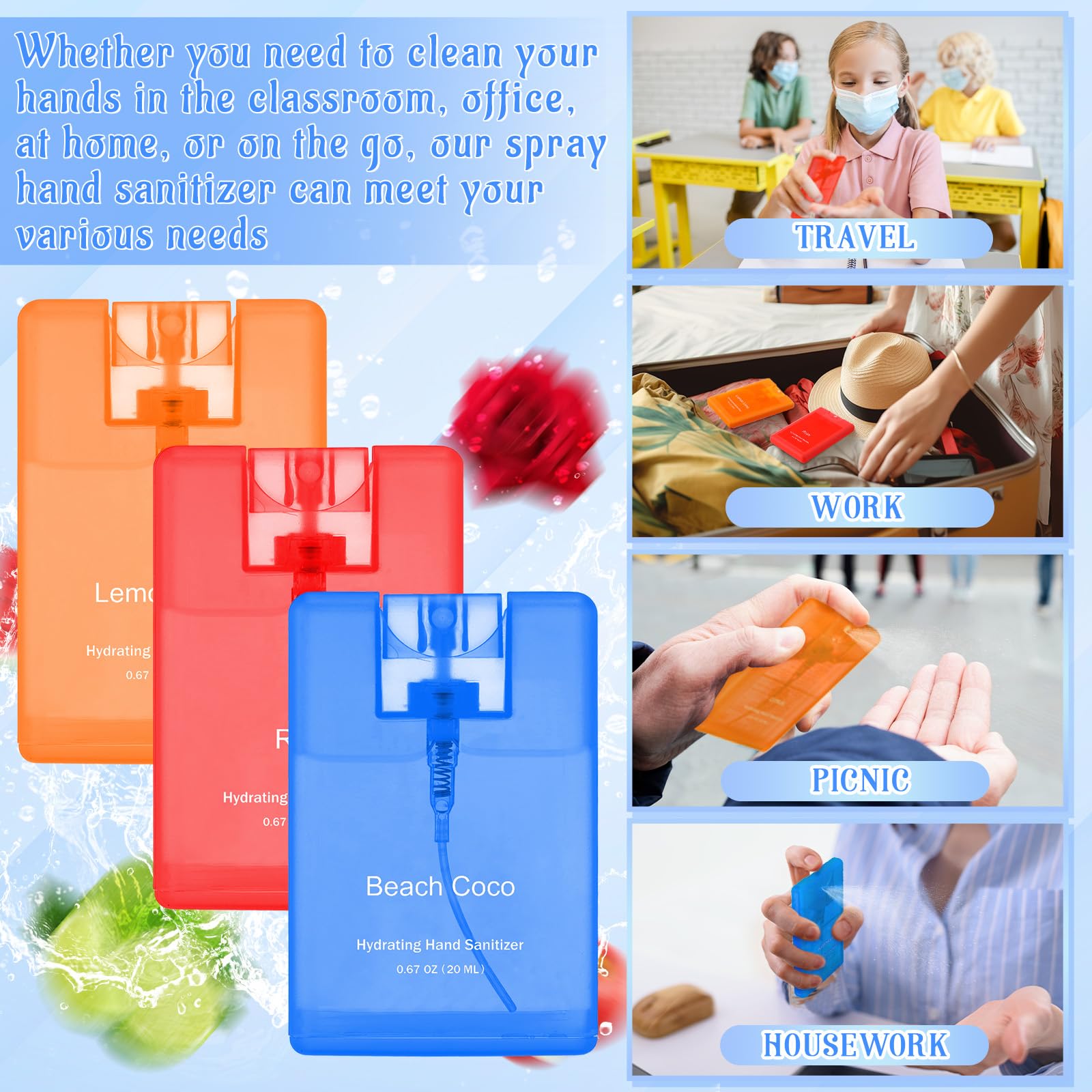 Dansib Power Mist travel pack front view shows portable, pocket-friendly design.
