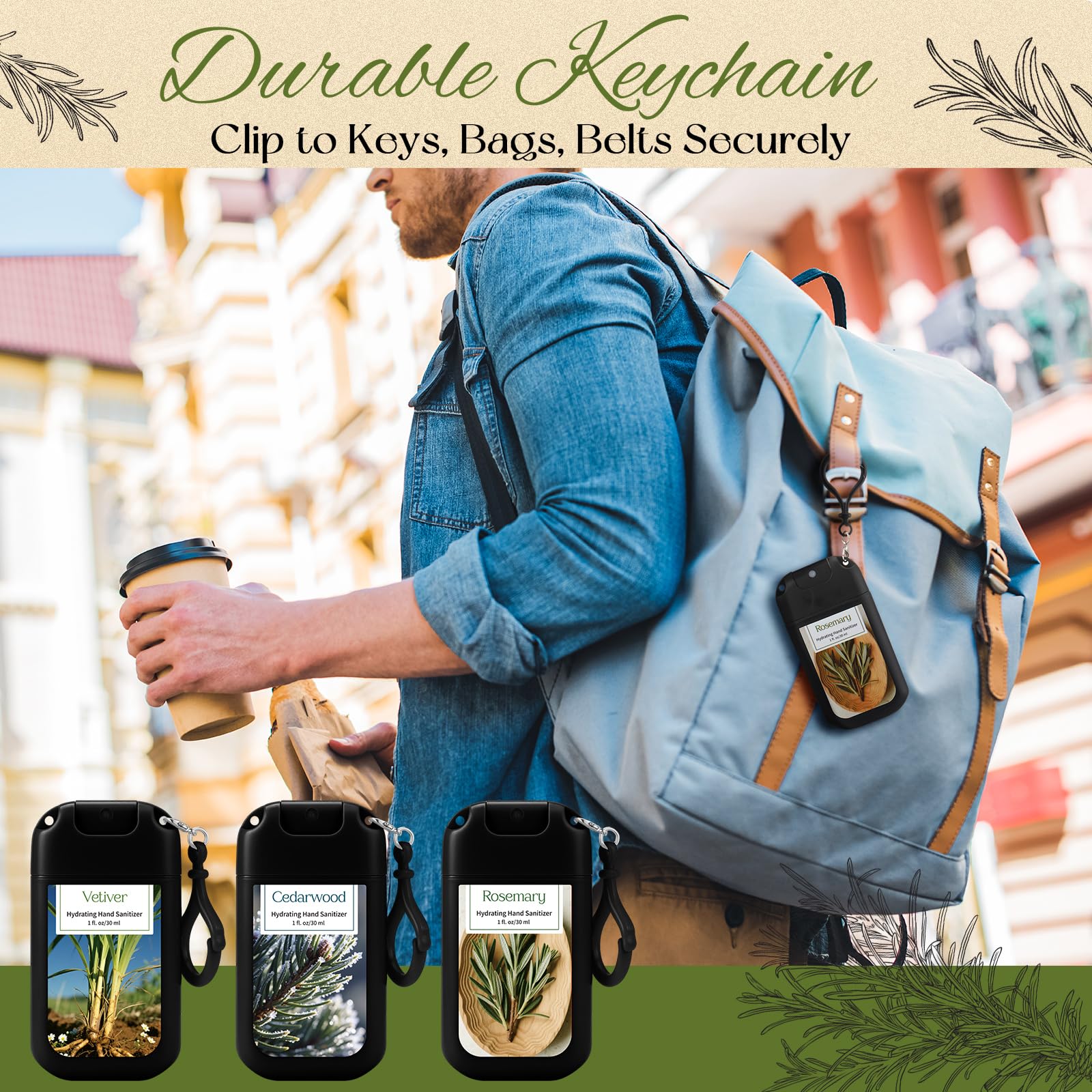 Dansib cedarwood vetiver rosemary scents in the set for varied use