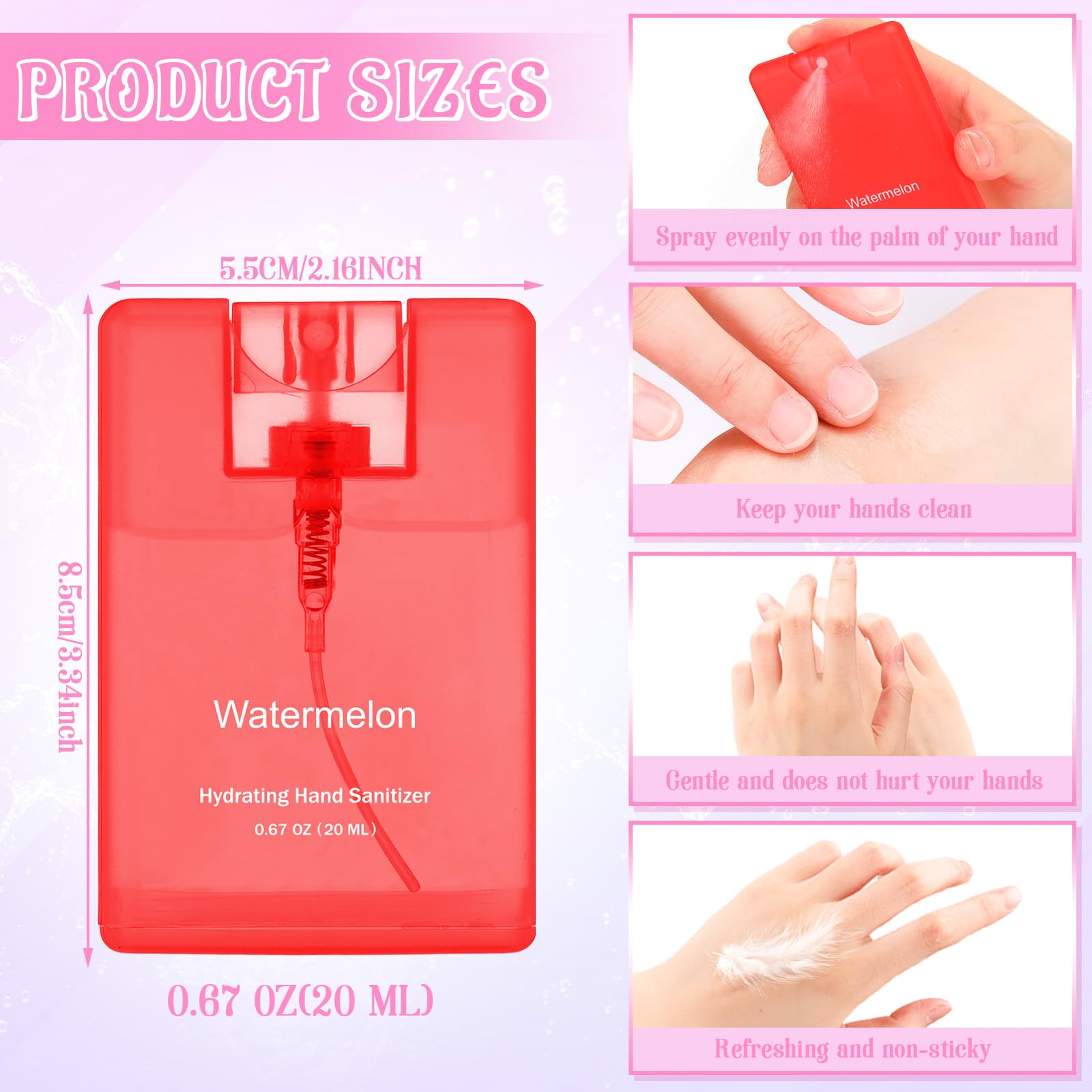 Dansib watermelon scent hand sanitizer delivers a refreshing fragrance during errands