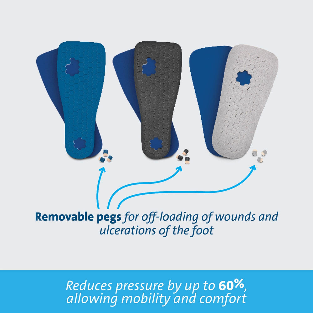 Darco PegAssist Large Insole peg system close-up, highlighting customization options for comfort