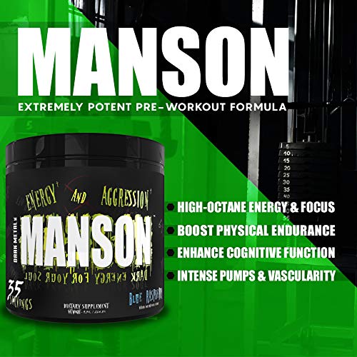 Dark Metal Manson athletic shaker set for on-the-go pre-workout use.