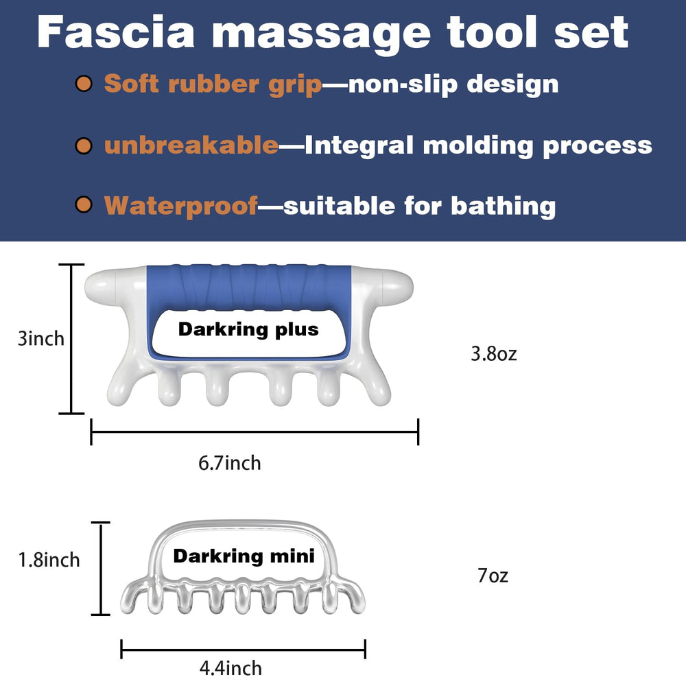 DarkRING Leg massage with plastic fascia tool in action