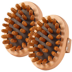Daureve wooden massage brush body front showing large-area massage