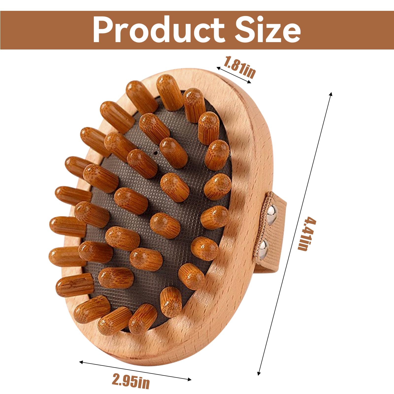 Daureve wooden massage brush scalp-side for scalp care
