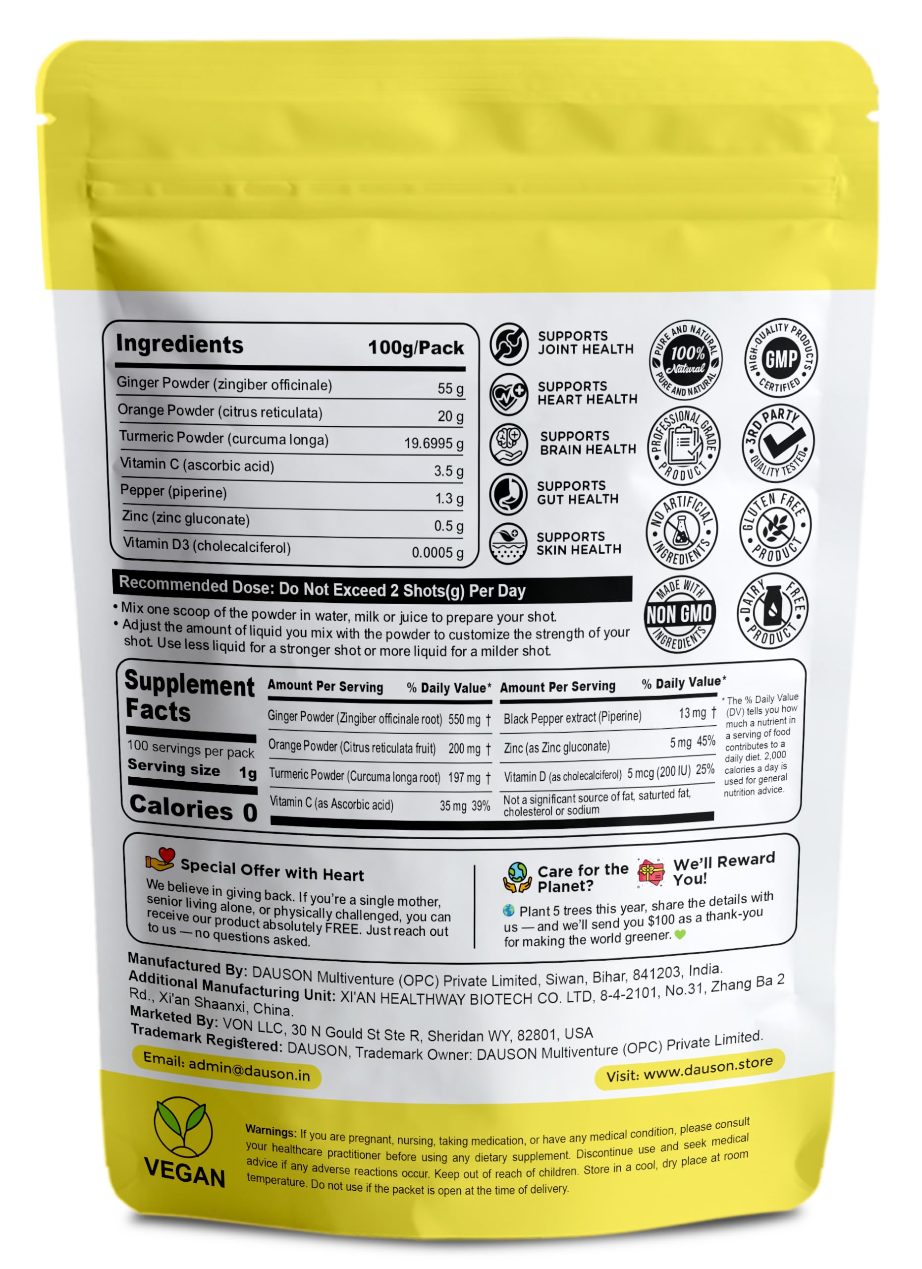 DAUSON Vitamin D3 Zinc Boost image emphasizes essential nutrients for resilience.