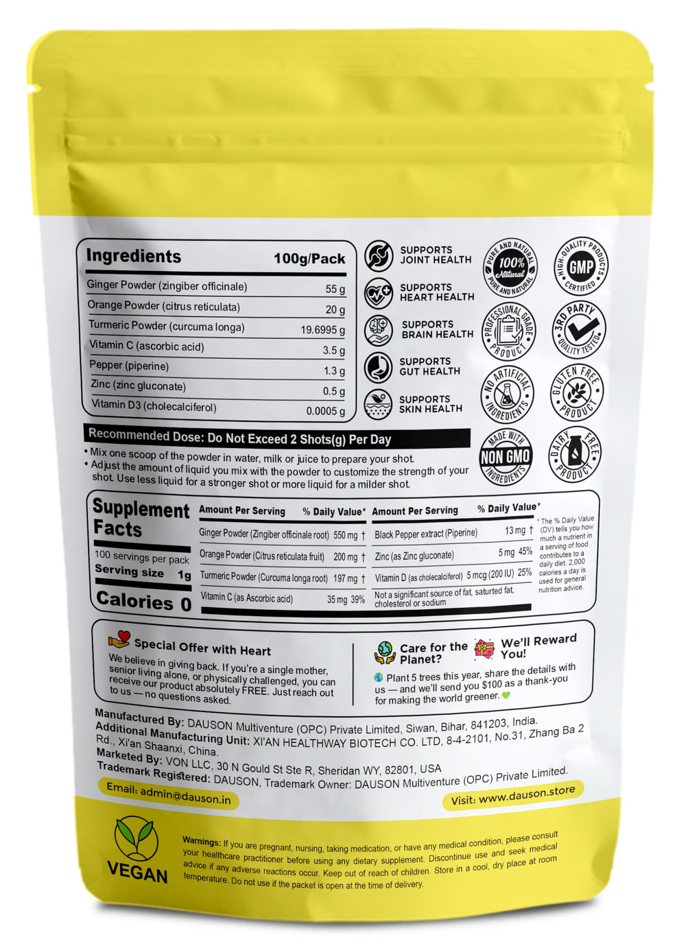 DAUSON Vitamin D3 Zinc Boost image emphasizes essential nutrients for resilience.