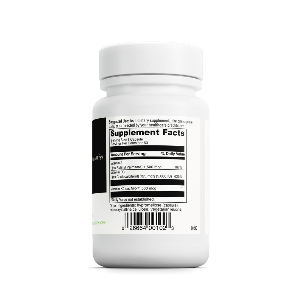DaVinci ADK capsules close-up, easy-to-swallow daily wellness capsules