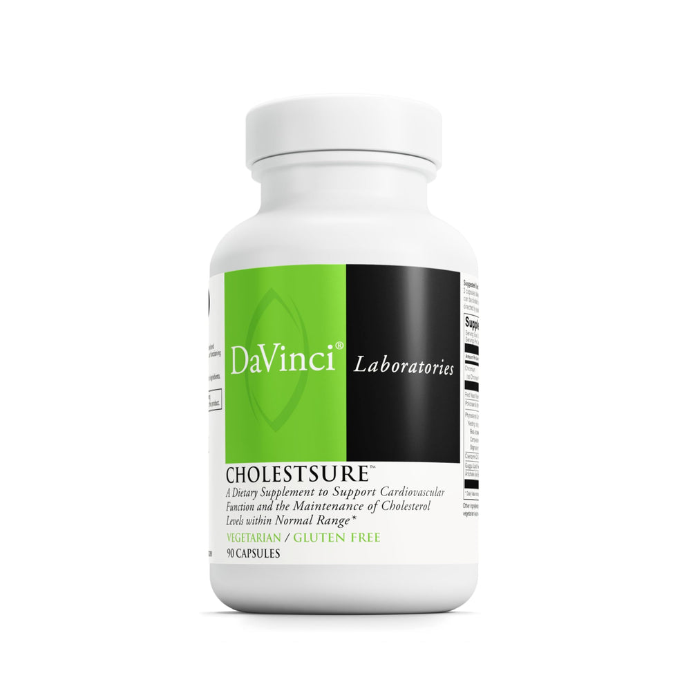 DAVINCI CholestSure bottle displaying capsules for heart support.
