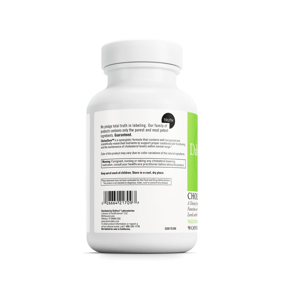 CholestSure label shows gluten-free formula and 30-day supply.