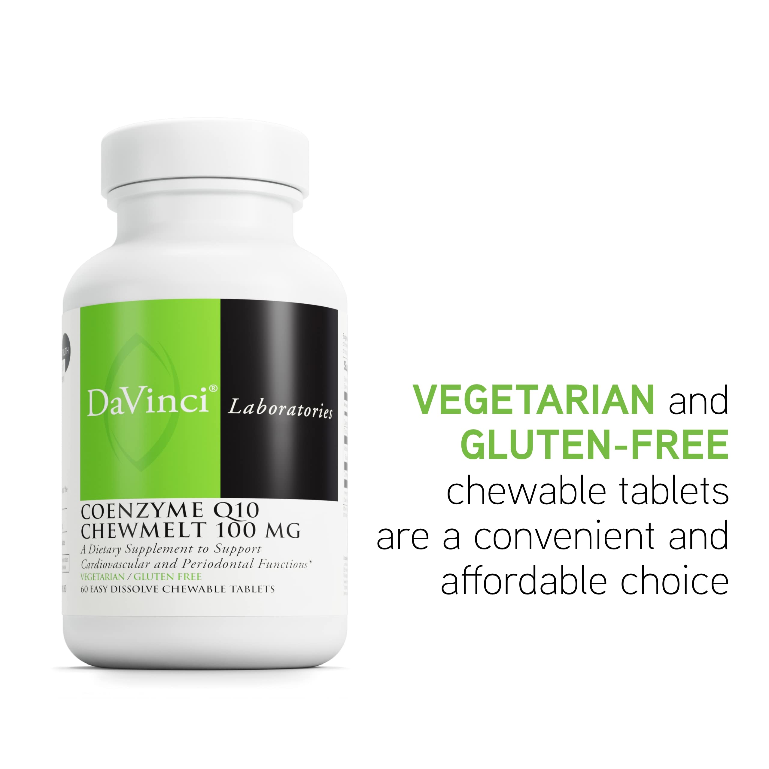 DaVinci CoQ10 ChewMelt dispensing scene illustrating a quick bite