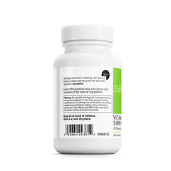 DAVINCI D3 5000IU capsules-closeup shows easy-to-swallow capsules.
