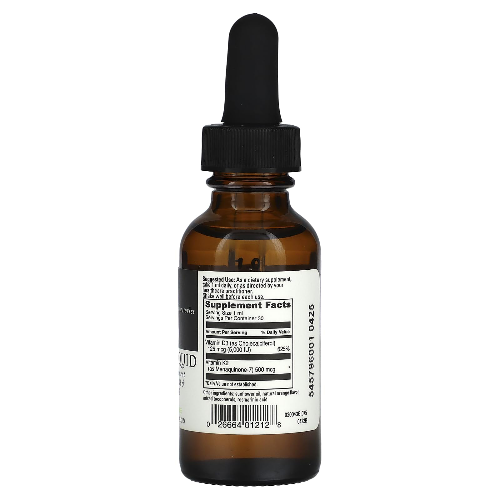 DaVinci D3/K2 Liquid pour shows easy daily dosing for bone and heart support